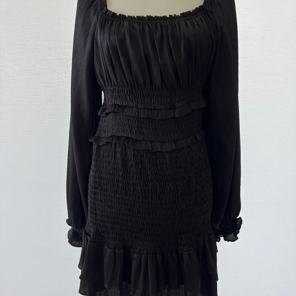Black Ruched DE + BE Dress